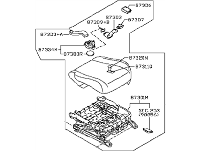 Infiniti 87300-3GV1B Cushion Assembly - Front Seat