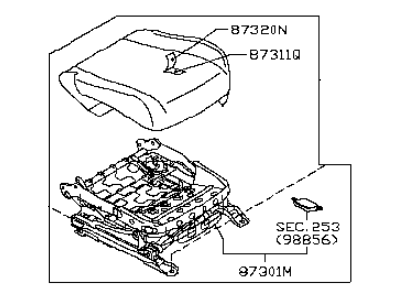 Infiniti 87300-3EV3A Cushion Assembly - Front Seat