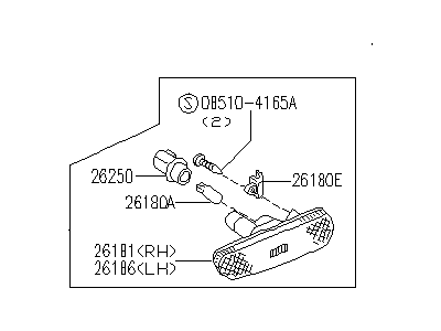 Infiniti J30 Side Marker Light - 26180-10Y00