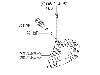 Infiniti B6175-10Y00 Lamp Assembly-Clearance,LH