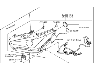 Infiniti 26010-4HB0A Headlamp Assembly Right