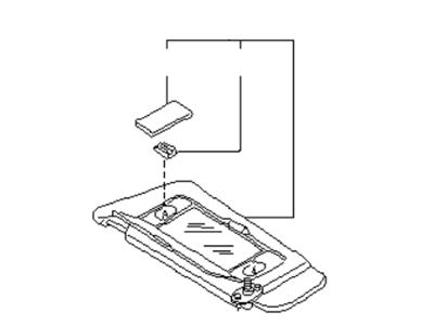 Infiniti J30 Sun Visor - 96401-10Y17