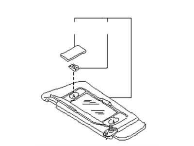 Infiniti 96401-10Y01 Driver Sun Visor Assembly