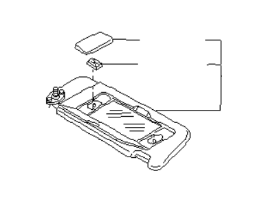 Infiniti 96400-13Y01 Passenger Sun Visor Assembly