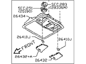 Infiniti 26430-3WY6A MAP LAMP ASSY