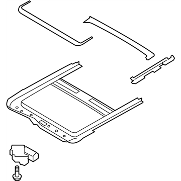 Infiniti 91306-1CA1A Rail Complete-SUNROOF