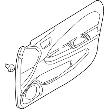 80901-6Z601 Infiniti Front Door Finisher Assembly Left Hand Illustration 1 of 1