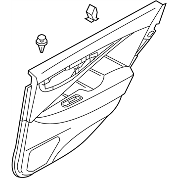 Infiniti 82900-6HA0A FINISHER Assembly - Rear Door, RH