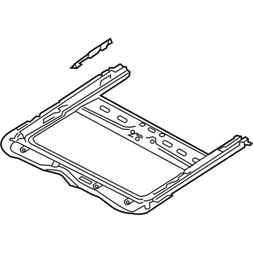 Infiniti 91350-3JA2A Rail Assy-Sunroof