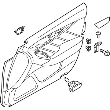 Infiniti 80900-6HE0C Finisher Assy-Front Door,RH
