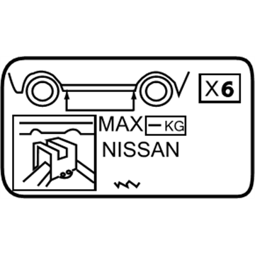 Infiniti 99555-AM617 Label-Caution Jack Setting