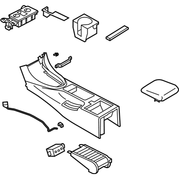 Infiniti 96910-1VZ7A Console Assembly Center