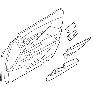Infiniti 80901-1MB5C Finisher Assy-Front Door,LH