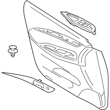 Infiniti 80901-1BA0B Finisher Assy-Front Door,LH