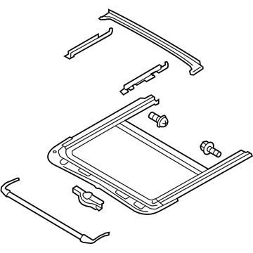 Infiniti 91306-1V91A Rail Complete-SUNROOF