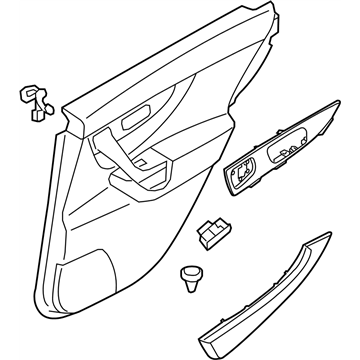 Infiniti 82900-1CB0A Finisher Assy-Rear Door,RH