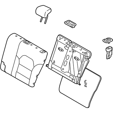 Infiniti 88650-5DB5A Back Assy-Rear Seat,LH