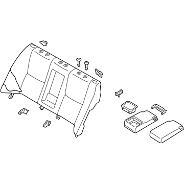Infiniti 88600-4HL2B Back Assy-Rear Seat