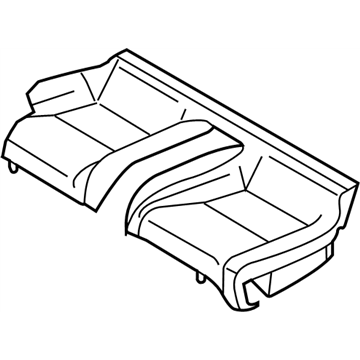 Infiniti 88320-AC80A Trim Assembly-Rear Seat Cushion
