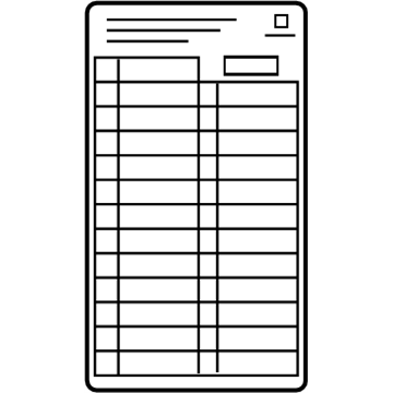 Infiniti 24313-5ZM0C Label-Fuse Block