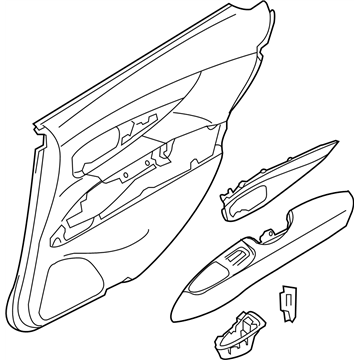 Infiniti 82901-1MB5D Finisher Assy-Rear Door,LH