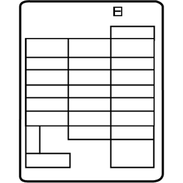 Infiniti 24313-6HA0A Label-Fuse Block