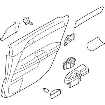 Infiniti 82900-EJ79C FINISHER Assembly - Rear Door, RH