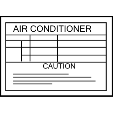 Infiniti 27090-C980B Label-Caution,Air Conditioner