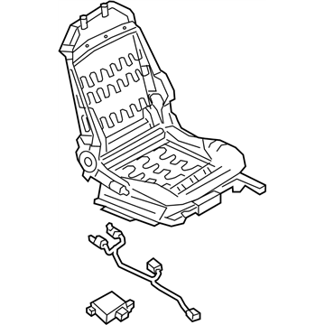 Infiniti 87105-5CB0A Frame & Adjuster Assy-Front Seat,RH