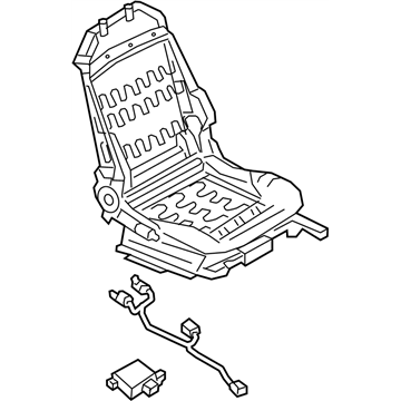 Infiniti 87105-5CB1A Frame & Adjuster Assy-Front Seat,RH