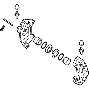 2014 Infiniti Q50 Brake Caliper - 44001-4GH1A