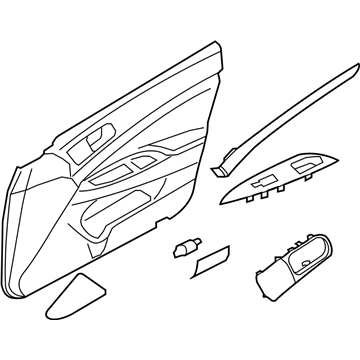 Infiniti 80901-1NC4A Finisher Assy-Front Door,LH