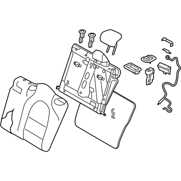 Infiniti 88650-5DD5B Back Assy-Rear Seat,LH