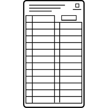 Infiniti 24313-3ZD0A Label-Fuse Block