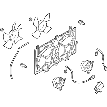 B1481-EH11B Infiniti Fan & Shroud Motor Assembly Illustration 1 of 1