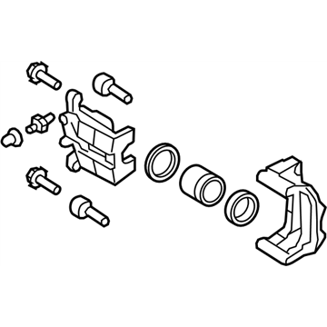 2010 Infiniti G37 Brake Caliper - 44001-EG50C