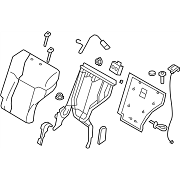Infiniti 88650-3WY1A Back Assy-Rear Seat,LH
