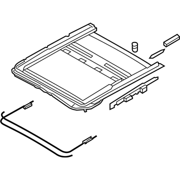 Infiniti 91350-EJ72A Rail Assy-Sunroof