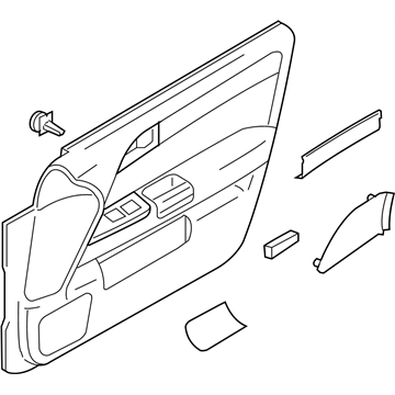 Infiniti 80900-EJ79B FINISHER Assembly Front Door RH