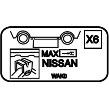 Infiniti 99555-CD017 Label-Caution Jack Setting