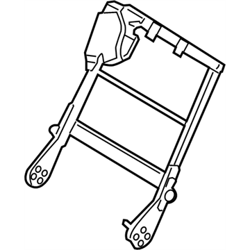 Infiniti 89601-1LK5A Frame Assembly-3RD Seat Back RH