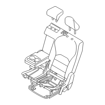 88050-5NB0A Infiniti Seat Assembly-2ND,LH Illustration 1 of 1