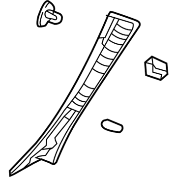76911-HW00A Infiniti Front Pillar Garnish Assembly Right Hand Illustration 1 of 1