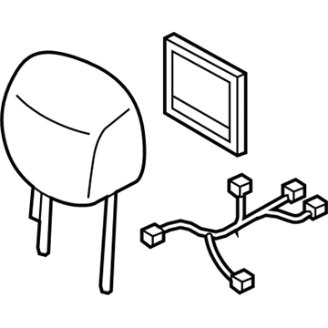 H6400-1A72B Infiniti Front Seat Headrest Assembly Illustration 1 of 1