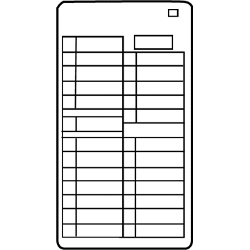 24313-6JE0A Infiniti Fuse Block Label Illustration 1 of 1