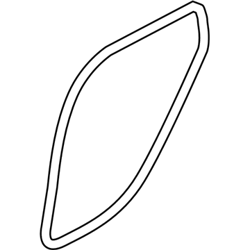 76923-1MA0C Infiniti Body Weather Strip Rear Right Hand Illustration 1 of 1