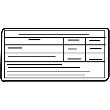 Infiniti 99090-6JS0A Placard-Tire Limit 99090-6JS0A Infiniti Placard-Tire Limit Illustration 1 of 1