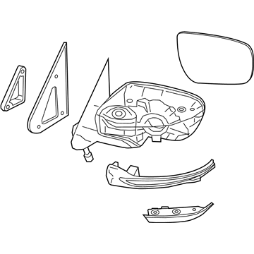 Infiniti 96302-3YM4B Mirror-Skull Cap LH
