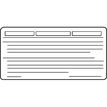 Infiniti 14805-6JS0B Label-Emission Control Information