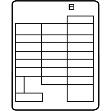 Infiniti 24313-6HA0A Label-Fuse Block